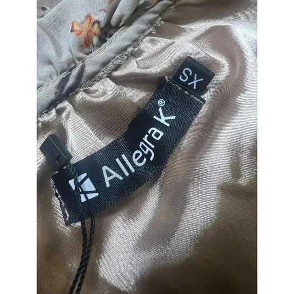 ALLEGRA K ruffled floral layered tiered chiffon smocked waist dress size xs - Picture 12 of 12